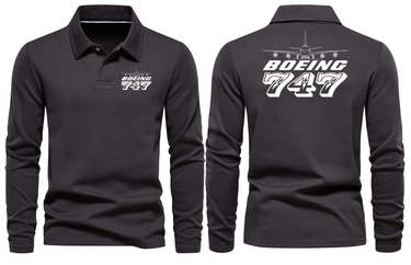 BOEING 747 LONG SLEEVE POLO